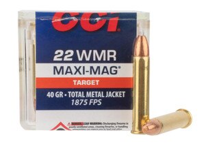 CCI 22 WMR Maxi Mag 40gr Total Metal Jacket Rimfire Ammo - Box of 50